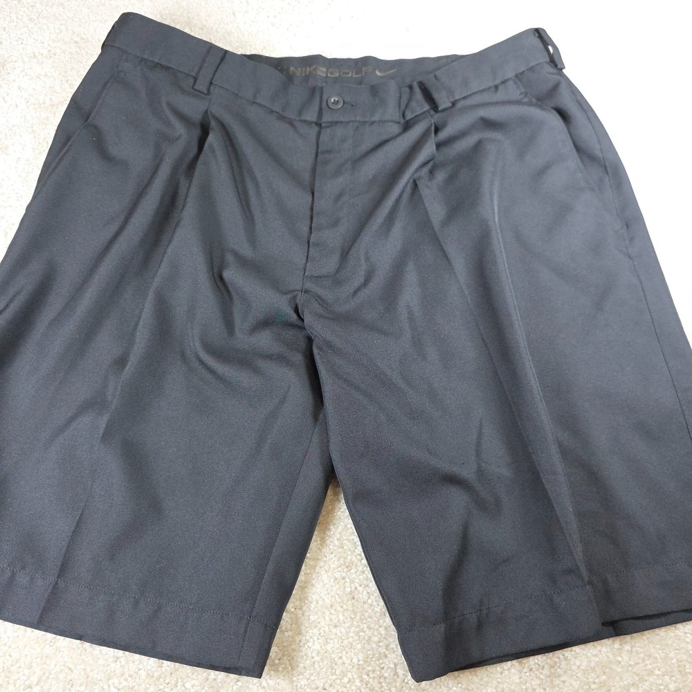 Nike Golf Performance Shorts Mens 36 Gray Pleated Athletic Classic Casual